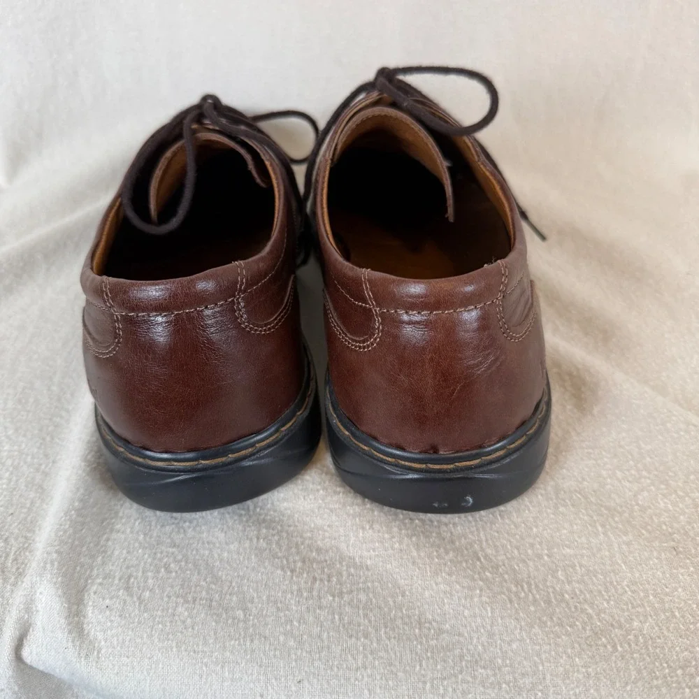 Josef Seibel‎ Mens Brown Leather Square Toe Derby Oxford Shoes Size 42